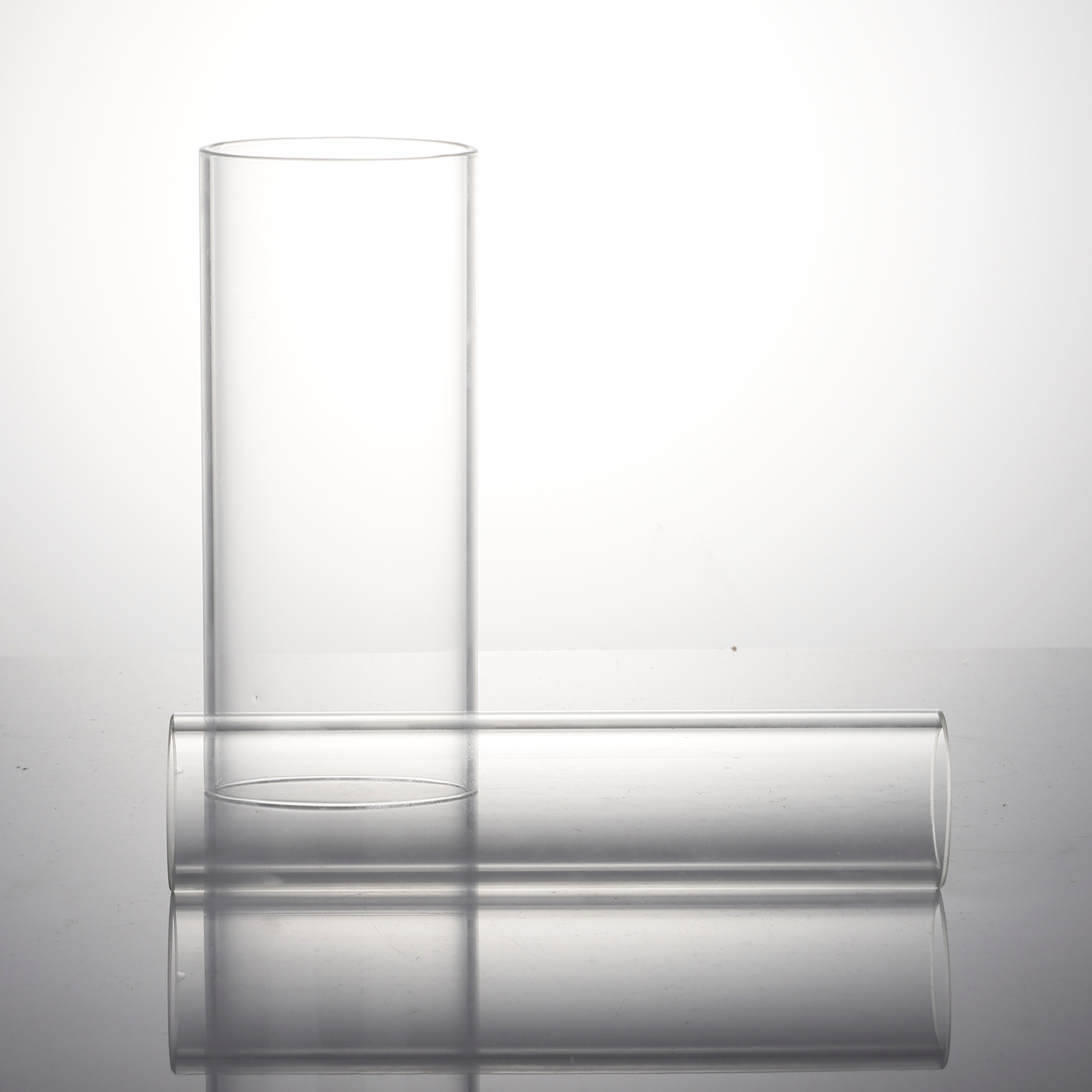 Цилиндрическая кварцевая боросиликатная стеклянная испытательная трубка на заказ 50 мм 80 мм 100 мм