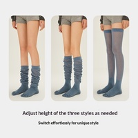 Chaussettes yoga femme cinq doigts au-dessus du genou, silicone antidérapant longues sportives jusqu'à la cuisse