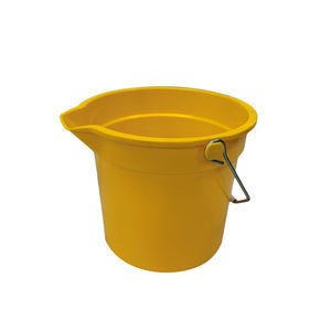 Cubo de Agua Redondo de Plástico para Limpieza con Asa de Alambre Metálico, 13 Litros, Ecológico, PP y Acero Inoxidable - Product Image 2