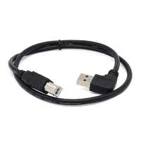 Câble d'imprimante de données USB2.0 0.3m 1.5m droite gauche vers le haut vers le bas coude d'angle de 90 degrés B veste en PVC de type mâle avec bouclier tressé