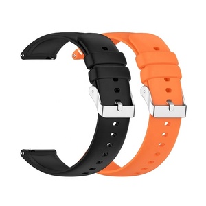Correa de Reloj de Silicona de 20mm 22mm Estilo Marino con Hebilla Universal, Correa Plana con Extremo Recto para <span class=keywords><strong>Huawei</strong></span> Watch 3 <span class=keywords><strong>GT3</strong></span> - Product Image 1