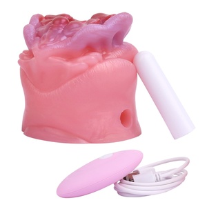 GEEBA Soft Silicone Male Masturbators Cup Fantasy <b>Vibrating</b> Penis Trainer Realistic Vagina Onahole Adult Sex Toys Erotic Product - Product Image 1