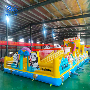 गर्मियों की स्लाइड-10*20 मीटर। बड़े कस्टम-निर्मित pvc inflatable ट्रामपोलिन सस्ती कीमत. पानी स्लाइड करें। - Product Image 2