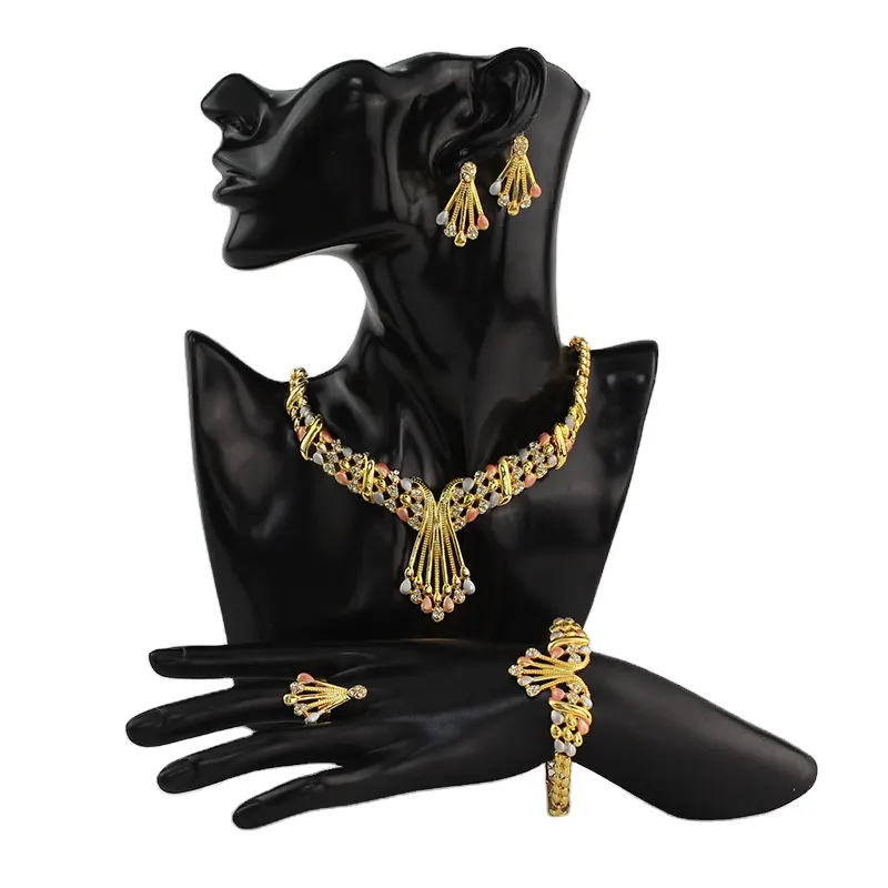 Yuminglai Dubai Jewelry Sets Italian Gold Plated Jewelry Sets For Women Italian Gold Plated Jewelry Sets Fhk13005