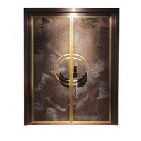 Puerta de Seguridad Moderna de Acero Zonle, Puerta Principal Exterior Antirrobo para Casas
