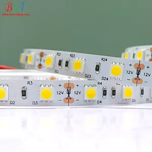 Led Strip 12v Cool White 5050 Led Light Strip 6000-6500K Super Bright 14.4 Watts 16.4ft Tiras Led For For Kitchen Car Lighting