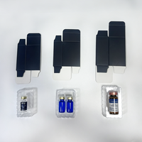 Boîte d'emballage personnalisée en carton mat écologique de qualité supérieure pour flacon vide de 3 ml, avec plateau en plastique pliable pour l'emballage