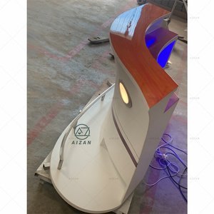 Meuble moderne de bar contemporain à surface solide avec LED RVB comptoir de bar de cuisine de petite taille design moderne en forme de <span class=keywords><strong>bateau</strong></span> à vendre - Product Image 3