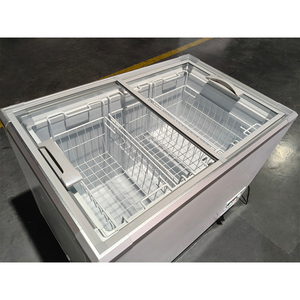 Congelatore da 400 litri <span class=keywords><strong>prezzo</strong></span> di fabbrica portatile <span class=keywords><strong>doppio</strong></span> porta congelatore commerciale refrigerato - Product Image 5