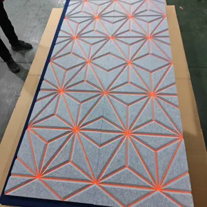 高密度音響天井パネル防音壁パネル音響ポリエステルPET音響パネル - Product Image 2