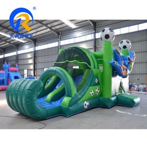 Castello Gonfiabile a Tema Porta <span class=keywords><strong>da</strong></span> Calcio con Scivolo, Stile Sportivo Commerciale, per Noleggio Feste - Product Image 6