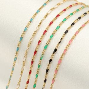 Gp us 14 קראט מלא זהב פיגרו 3 + 1 שרשראות אמייל שרשרת תכשיטים קבועים - Product Image 4