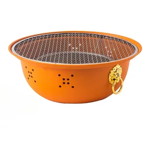 Günstige Mini Tisch Indoor Barbecue Camping Korean BBQ Tragbarer Grill Grill Rauchfreie Holzkohle Barbecue Grill