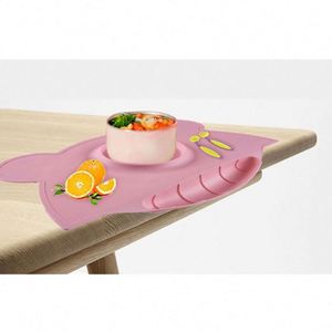 New Design Silicon Suction <b>Mat</b> with Catch Pocket Silicone Placemat <b>Plate</b> for Babies Kids and Toddlers - Product Image 6