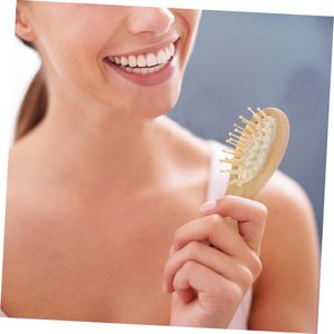 Bambus-Holz-Luftkamm Kopfhaut-Massagebürste Reise-Entwirrungsbürste Umweltfreundlicher Haarbürste für Zuhause und Kinder - Product Image 4