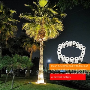 Lumière d'extérieur LED IP65 pour arbre, anneau lumineux à changement de couleur, lampe de décoration pour palmier, projecteur de paysage de Noël - Product Image 4