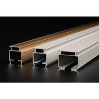 Rail de rideau coulissant silencieux en aluminium rectangulaire personnalisé, solide, facile à installer, moderne, pour salon, bureau, décoration de fenêtre