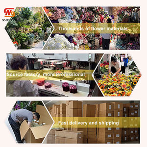 Arreglo floral de arco de boda artificial azul neblina de lujo al por mayor suave para decoración de fondo de escenario - Product Image 5