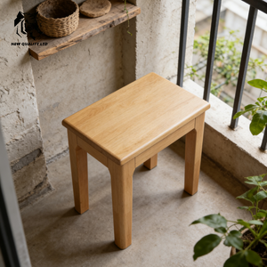 Tabouret en bois massif de petite taille, personnalisable, en stock, style naturel, nouvelle mode, pour chambre, hôtel, salon – Fabrication chinoise, prix abordable, expédition immédiate - Product Image 4