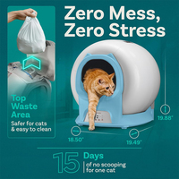 Multifunktionale Automatische Selbstreinigende Katzentoilette 65L+9L Extra Groß App-Steuerung Verbesserte Katzenklo-Roboter für Mehrere Katzen