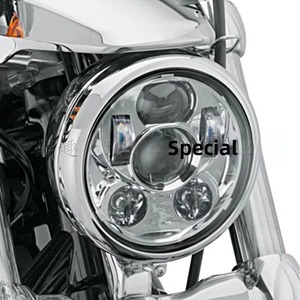 Faro Anteriore Rotondo a LED per Moto X48 Dyna 883 1200 R 750 e <span class=keywords><strong>Benda</strong></span> 250 - Lampada di Modifica Retrò - Product Image 3