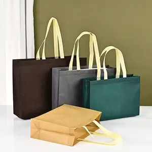 Bolso de mano para chaleco, bolsa no tejida laminada Biodegradable con estampado, precio al por mayor