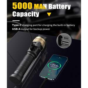 Linterna de Trabajo Recargable Premium de 5000 mAh, Rotación de 360°, Plegable, Magnética, 900-1200 Lúmenes, Luz LED Regulable, 3 Años - Product Image 6