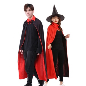 Halloween vampiro capa Reversible fiesta Unisex negro y rojo longitud <span class=keywords><strong>completa</strong></span> bruja muerte Cosplay capa disfraz - Product Image 2