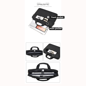 16 pulgadas elegante y de moda impermeable de los hombres PU Crossbody Sling Laptop Maletín con Outlooking Maletín de la computadora - Product Image 3