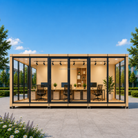 Bureau modulaire mobile en conteneur de 20 pieds avec toilettes, bureau en conteneur modifié