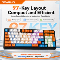 Clavier mécanique optique filaire F97A, 97 touches, en alliage, rétroéclairage RGB, touches PBT translucides, pour PC de jeu, Plug & Play, USB, Hot-Swap, Gamer