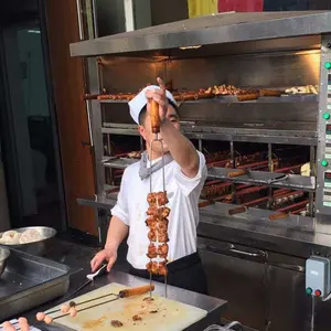 चीन आपूर्तिकर्ता बारबेक्यू skewers बनाने की मशीन बारबेक्यू छड़ी ग्रिल मशीन