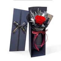 Pour Amazon Hot Premium Bouquet de roses éternelles conservées à la main Coffret cadeau créatif pour la Saint-Valentin pour petite amie et maman