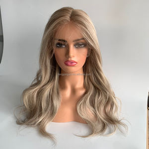 Peluca frontal de encaje HD sin pegamento Fengyingxiu rubio ceniza, lista para enviar, 13*6, nudos invisibles, cabello virgen transparente para encaje - Product Image 4