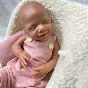 Poupée <span class=keywords><strong>Reborn</strong></span> en silicone de 18 pouces, non peinte, corps entier, non peint, en silicone lesté, bouche ouverte, pour cadeau de Noël - Product Image 5