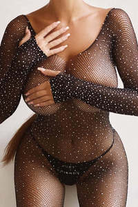 Glitter <b>Stockings</b> Ladies Lingerie Pantyhose Tights Rhinestone Fishnet Shiny <b>Stockings</b> Sexy Body Women Sexy Pantyhose - Product Image 2