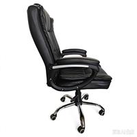 Chaise de bureau de direction à dossier haut en cuir PU, pivotante et réglable en hauteur, avec base chromée, vente en gros d'usine, OEM ODM