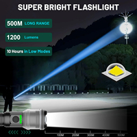 Lampe torche tactique LED personnalisée à faisceau long de 500 m, laser blanc rechargeable, IPX4, en aluminium, vente en gros d'usine, échantillon en 7 jours, C5