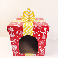 Boîte à gratter pour chat en carton de Noël en forme de petite boîte cadeau, vente en gros à prix réduit