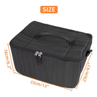 Étui pour appareil photo en nylon portable, grande capacité, sac pour appareil photo durable, sac rembourré pour appareil photo avec séparateurs