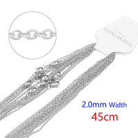 Vente en gros de collier en forme de O plaqué or, largeur de chaîne 1.2/1.5/2.0mm, collier en acier inoxydable argenté et doré pour la fabrication de bijoux