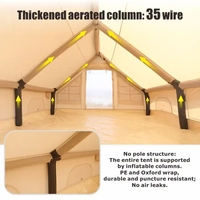 Tenda Keluarga Tiup Oxford Cloth untuk Camping Outdoor, Otomatis, Ruang Luas, Anti Hujan, Portabel, Tahan Lama, Pemasangan Cepat