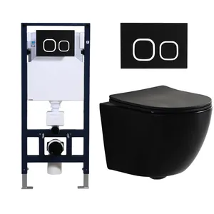 Toilette Bowl Wc Suspend Modern Hanging Mount Water Closet Rimless Floating Ceramic Wall Hung Toilet