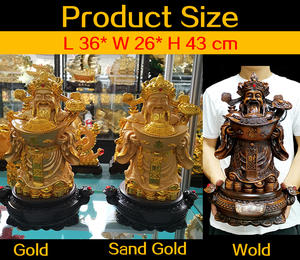 2023 artigianato in resina fatto a mano di alta qualità Fengshui Buddha cinese dio della ricchezza decorazioni per la casa grande lingotto Wen <span class=keywords><strong>God</strong></span> <span class=keywords><strong>Of</strong></span> Wealth Statue - Product Image 2