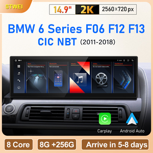 เครื่องเล่นมัลติมีเดียในรถยนต์ระบบแอนดรอยด์ขนาด 14.9 นิ้ว พร้อมระบบนำทาง GPS สำหรับติดตั้งบนแผงหน้าปัดรถยนต์ BMW ซีรีส์ 6 รุ่น F06 F12 F13 พร้อมกล้องมองหลังแบบไร้สาย - Product Image 2