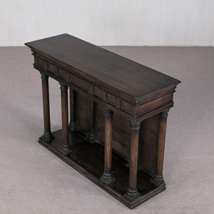 Tavolo Console in Legno Massello Serie Raphael, Stile Piedistallo Antico per Soggiorno o Hotel, Arredamento per la Casa - Product Image 5