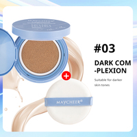MAYCHEER BB Air Cushion 3 Warna Terbaru Full Coverage Cream Foundation 2-in-1 Semua Jenis Kulit Cushion CC Cream