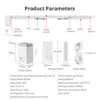 Kit de Motor Inteligente para Cortinas Zemismart Matter Thread con Batería Recargable, Compatible con Apple Home, Alexa y Google HA