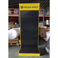 Étagère d'affichage en métal avec crochets pour panneau perforé |   Stand commercial pour accessoires de téléphone, outils et utilisation en salon professionnel
