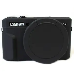 Canon G7X Mark 2 G7X II G7X2 için kamera silikon kutu örtüsü koruyucu koruyucu vücut kapak kılıf cilt